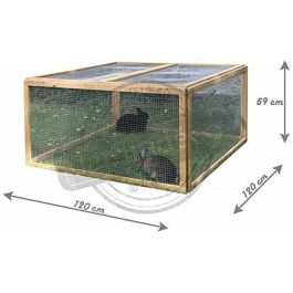 Kerbl Jaula Exterior Vario para Roedores, con Malla Fina y 6 Paneles, Incluye Estacas de Fijación, 120x120x59cm