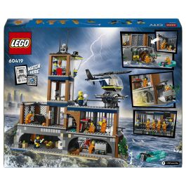 LEGO 60419 City Prisión de Policía de Aguas Profundas Juguete con Helicóptero Barco 7 Minifiguras Figura de Perro