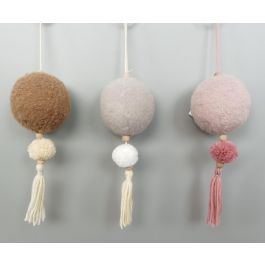 DKD Home Decor Decoración Colgante Navidad Bola Fantasía Poliéster Marrón Gris Surtido 8x22x8 cm (12 Unidades) Precio: 28.52454. SKU: B146RZ2JDE