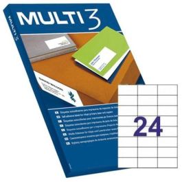 Multi-3 Etiquetas Adhesivas 70x37 mm Inkjet-Láser C-Rectos 24 X 100H Blanco Precio: 6.69000046. SKU: S8413432