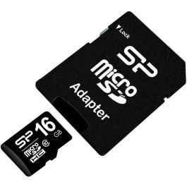 Silicon Power Tarjeta Micro SDHC 16GB Clase 10 con Adaptador