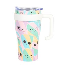 Cook Concept Mug Térmico Miami Kawai 600 ml Acero Inoxidable - Mantiene Bebidas Frías/Calientes 6h con Asa