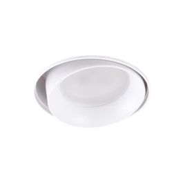 Aro Foco Downlight Circular Aluminio Blanco Basculante Integración Yeso Ø75mm Aro Foco Downlight Circular Aluminio Blanco Basculante Integración Yeso Ø75mm