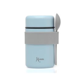 Termo Papillero De Acero Inoxidable 500 mL Con Cuchara Azul Termo Papillero De Acero Inoxidable 500 mL Con Cuchara Azul