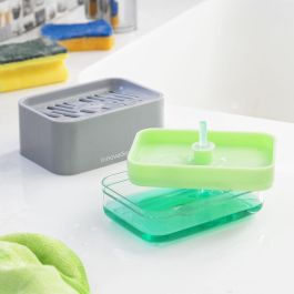 Dispensador de Jabón 2 en 1 para Fregadero Pushoap InnovaGoods Dispensador de Jabón 2 en 1 para Fregadero Pushoap InnovaGoods