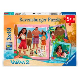 RAVENSBURGER Puzzle Disney Vaiana e Inside Out 3x49 Piezas 21x21cm +5 años