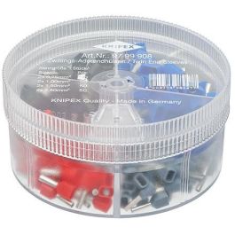 Knipex 97 99 908 Sortiment aisladas Zwillings-Aderendhülsen – Negro, Azul, Rojo, Plata, Amarillo – Calibre 18 AWG Precio: 32.49999984. SKU: B1JWRAG9Z3