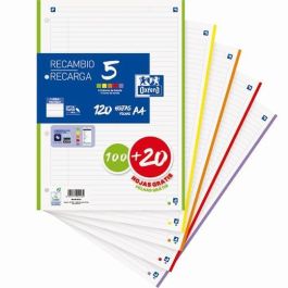 Oxford Recambio 100H + 20H Gratis A4 OptikPaper 90 gr, 5 Bandas Colores, 4 Taladros, Compatible con SCRIBZEE Precio: 4.49999968. SKU: B15J7JEFEY
