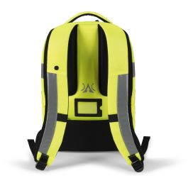 DICOTA HI-VIS V2 Mochila 25L Amarilla para Portátil 15.6" Impermeable con Elementos Reflectantes