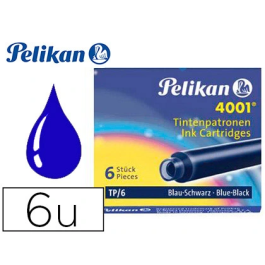 Pelikan TP6 Tinta Estilografica Azul/Negro Caja de 6 Cartuchos Precio: 1.49999949. SKU: B1AWY7L3BH