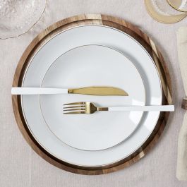 Plato Con Ribete Dorado Home Deco Factory 26,5 cm