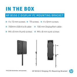 HP B550 Soporte de Montaje para PC Z Display - Fija Workstations HP Z Mini Directamente Detrás de Monitores HP B550 Soporte de Montaje para PC Z Display - Fija Workstations HP Z Mini Directamente Detrás de Monitores