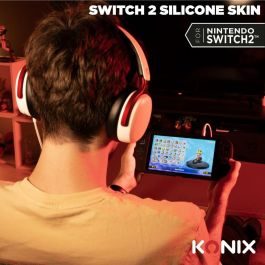 Konix Funda Protectora para Nintendo Switch 2, Silicona, Antideslizante, Antigolpes, Antiarañazos, Antipolvo, Negro
