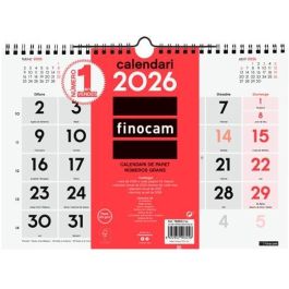 Finocam Calendario de Pared Números Grandes M-300x210 mm Mv Neutro 2026 Catalán, con espiral y colgador Precio: 3.78999951. SKU: B1CMF3FHVP