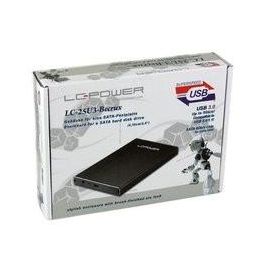 LC-Power LC-25U3-Becrux Carcasa Externa para Disco Duro 2.5" SATA USB 3.0 5 Gbit/s Negro Aluminio Plug & Play