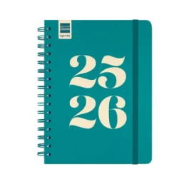 Finocam 537050426 Agenda Escolar 2025-2026 Sept-Ago Semana Vista Horizontal Cosmo Aqua+ 155x212mm Espiral Goma Tapa Cartón Precio: 15.88999951. SKU: B16HCEZN72