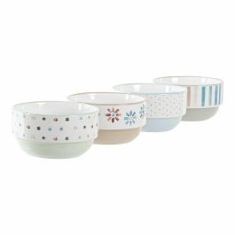 Set de Cuencos DKD Home Decor Gres 460 ml 12 x 12 x 6,5 cm (4 Unidades)