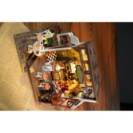 ROBOTIME DIY No.17 Maqueta Cafetería Mystic Archives con 183 Piezas - Modelo de Ensamblaje detallado 27.6x6.6x21cm