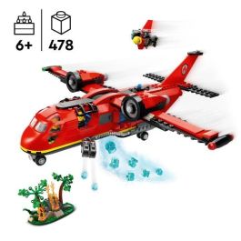 LEGO 60413 City Avión de Rescate de Bomberos Juguete con 3 Pilotos y Minifiguras