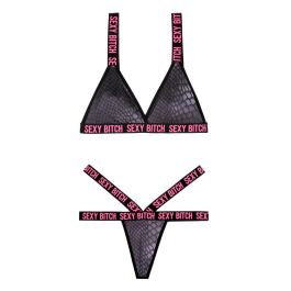 Conjunto de Lencería Fantasy Lingerie Negro (S/M)