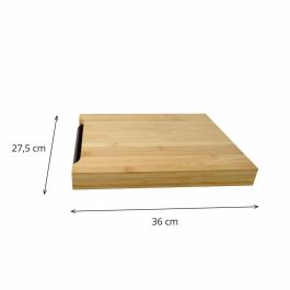 Jocca Tabla de Cortar de Bambú con Bandeja Integrada 36x27,5x4 cm - Ideal para Cortar y Servir