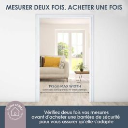 DREAMBABY Barrera de seguridad Discovery 3 Blanco de 74,5 cm a 1,95 m