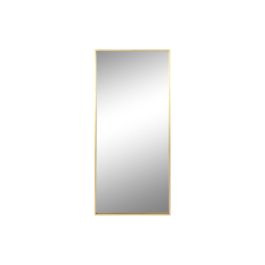 DKD Home Decor Espejo Glam Dorado de Pared con Marco de Hierro y Cristal, 140x60 cm (Luna 137x57.5 cm), Colección Anxi Recto