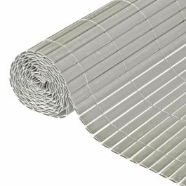 NATURE Canisse PVC doble cara - 1500 g / m² - Juego de fijación - Gris - 1 x 3 m