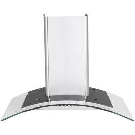 Continental Edison Campana Extractora Decorativa CEH60GS2, Clase A, Acero Inoxidable y Cristal, 60x47x50/84 cm