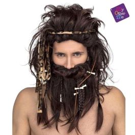 My Other Me Peluca Hombre Cavernícola para Disfraces y Fiestas Temáticas, Accesorio de Vestuario Multicolor 185g, Edad Mínima 3 Años