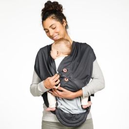 Infantino Portabebés Hug & Cuddle Tipo Fular Ergonómico y Fácil de Usar, para Llevar Bebés Cerca, Desde el Nacimiento (3 a 11.8 kg)