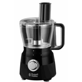 Robot Multifunción - RUSSELL HOBBS - Negro Mate 24732-56 - 600 W - Bol de 2,5 L - Cuchillas de acero inoxidable - Disco reversible - Negro mate