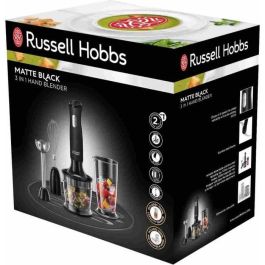 Batidora de Mano 3 en 1 - RUSSELL HOBBS - Negro Mate 24702-56 - 500 W - Bol 700 ml - Picadora 500 ml - 2 velocidades