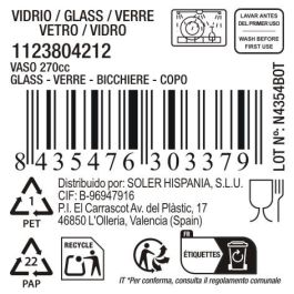 La Mediterranea Vaso Ariza 270 ml (48 Unidades)