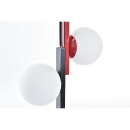DKD Home Decor Lámpara de Techo Urban Negro Rojo Blanco Metal Cristal Abstracto 44 x 120 x 44 cm
