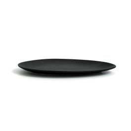 Plato Llano Ariane Antracita Triangular Cerámica Negro Ø 21 cm (12 Unidades)