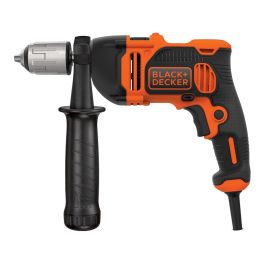Black+Decker Taladro Percutor 850W 230V con Cable 3m, Velocidad Variable 0-3100 rpm, Percusión 54400 BPM, Maletín, Mango Lateral y Brocas