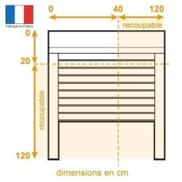 Persiana enrollable - PVC - Correa manual - L 100 x H 120 cm Persiana enrollable - PVC - Correa manual - L 100 x H 120 cm