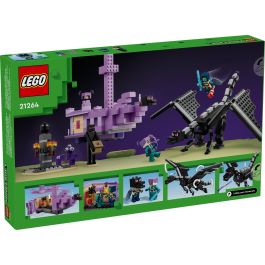 LEGO 21264 Minecraft El Dragón Ender y el Barco del End, Juego de Construcción, 657 Piezas, Edad 8+ Años