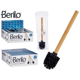 Escobilla para el Baño Berilo BAMBOO BLACK Marrón Negro Bambú 8 x 35,5 x 8 cm (24 Unidades)