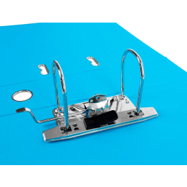 Liderpapel Archivador de palanca Documenta A4 forrado PVC con rado lomo 75 mm celeste compresor metálico