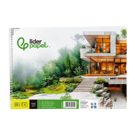 Liderpapel Bloc Dibujo Arquitectura Espiral 230x325 mm 20 Hojas 130g/m2 Microperforado