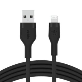 Belkin CAA008BT1MBK Cable USB-A a Lightning Silicona Clip 1m Negro