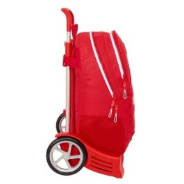 Mochila Escolar con Ruedas Sevilla Fútbol Club Rojo 32 x 44 x 16 cm