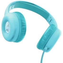 Trust Auriculares Infantiles Nouna Kids con Micrófono Azules para Niños con Límite de Volumen