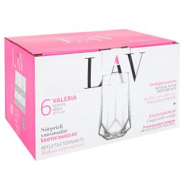 Lav Set 6 Vasos 460 cc Colección Valeria (8 Cajas)