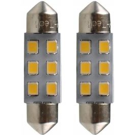 M-Tech MTECLB9105W Blister 2x Bombillas LED C5W C10W 41mm Casquillo SV8.5 6x SMD2835 0.77W 24V Luz Blanca para Camión M-Tech MTECLB9105W Blister 2x Bombillas LED C5W C10W 41mm Casquillo SV8.5 6x SMD2835 0.77W 24V Luz Blanca para Camión