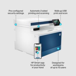 HP 4302fdn Impresora Láser Multifunción Color LaserJet Pro MFP 4 en 1, A4, Dúplex, ADF