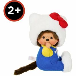 BANDAI SE205035 Peluche Monchhichi Hello Kitty Sentada 20 cm