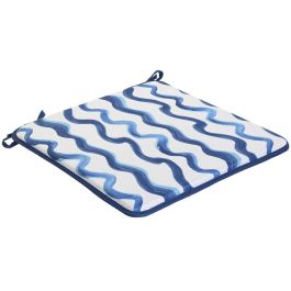 Cojin Silla Terraza Y Jardin DKD Home Decor Azul Blanco 38 x 2 x 38 cm (2 Unidades) Precio: 14.4837. SKU: B17EHY22X3